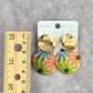 Zara Gold Circle Floral Pink Green Blue Dangle Earrings Fashion Jewelry JB2-89