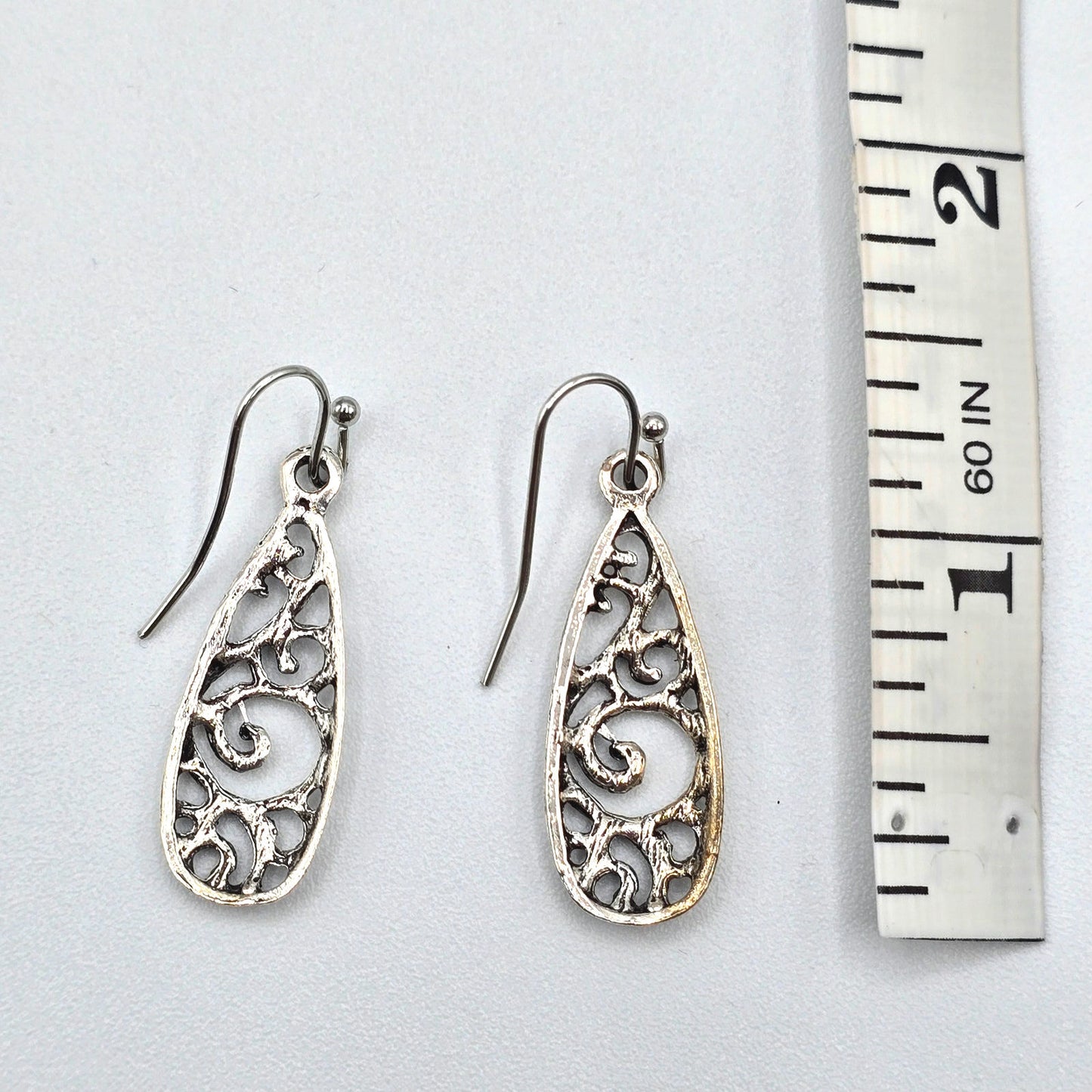 Zara Silver Dangle Hoop Stud Earring Fashion Jewelry NWT ZB01 #02