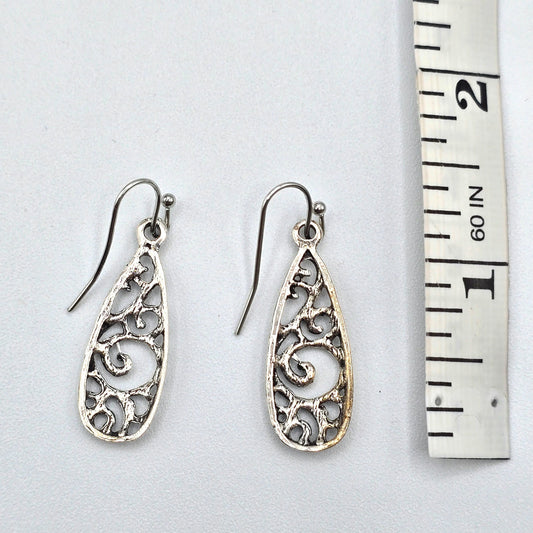 Zara Silver Dangle Hoop Stud Earring Fashion Jewelry NWT ZB01 #02