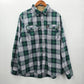 Under Armour Green Plaid Elbow Patch Button Love Sleeve Utility Shirt Large