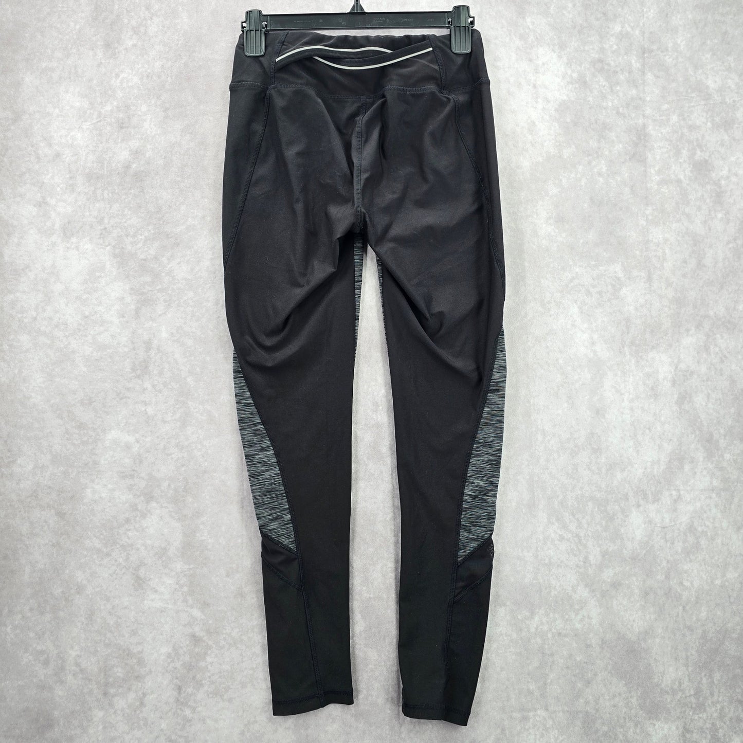 Avia Black Gray Long Mesh Legging Pant Bottoms Activewear Small