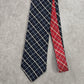 Tommy Hilfiger USA Blue Red Striped Silk Executive Plaid Geometric Neck Tie Men