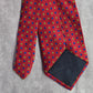 Christy Firenze Red Geometric Floral 100% Silk Italy Men's Neck Tie NWOT