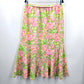 Sag Harbor Cream Pink Floral Midi Flare Skirt Bottom Plus 14