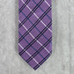 Stafford Essentials Purple Plaid Tartan 100% Polyester Men's Neck Tie NWOT