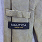 Nautica Yellow Gold Blue Foulard Geometric Executive 100% Silk Men's Neck Tie