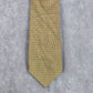 Kenneth Cole New York Gold Blue Dot Geometric 100% Silk Men's Neck Tie NWOT