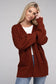 Low Gauge Waffle Open Cardigan Sweater