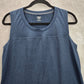 Athletic Works Blue Sleeveless Muscle Athletic Activewear Tank Top Medium