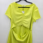 Mango Green MNG Midi Short Sleeve Cutout Dress Size 14