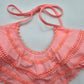 Victoria's Secret Orange Lace Padded Bikini S Top Halter Swimwear Small