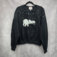 Wildfox × Coco-Cola Bears Fifi Jet Black Sweater Pullover XL