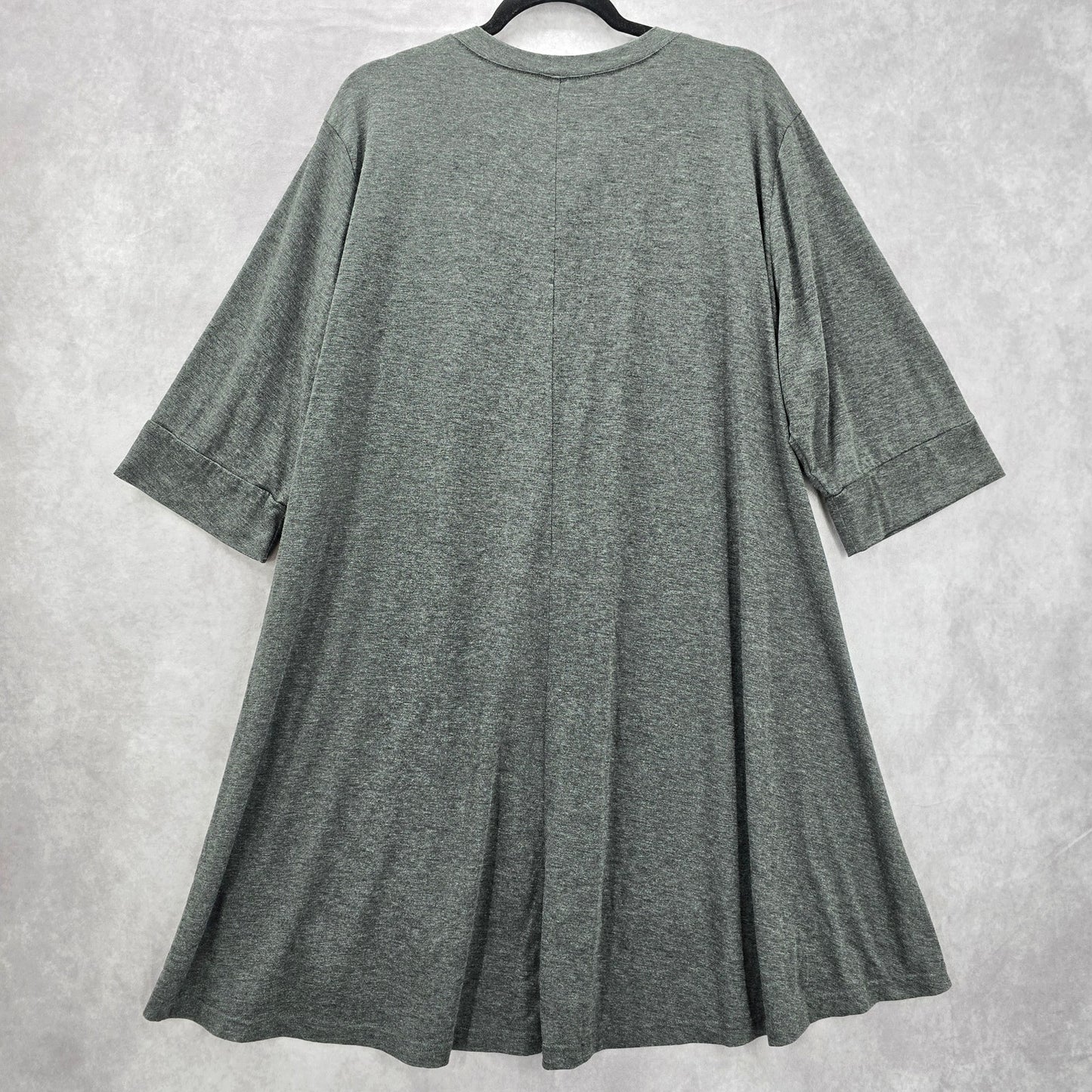 Terra & Sky Gray Mini Hi Low Dress Plus 3XL