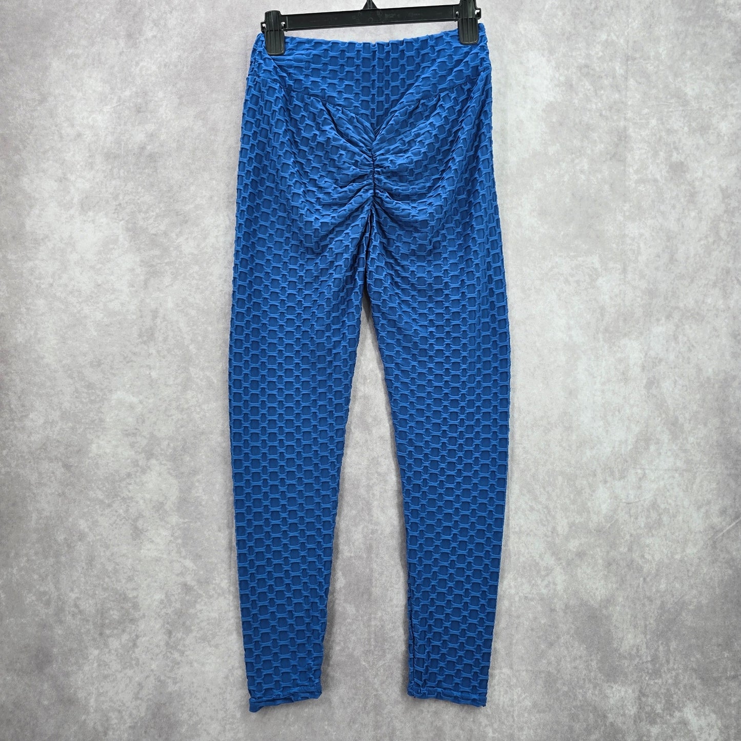 Blue Honeycomb Geometric Active Legging Pants Bottoms Ankle Large Extra Large