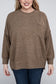 Plus Brushed Melange Drop Shoulder Sweater