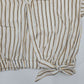 Urban Romantics Yellow Striped Cropped L Wrapped Blouse Top Shirt Large