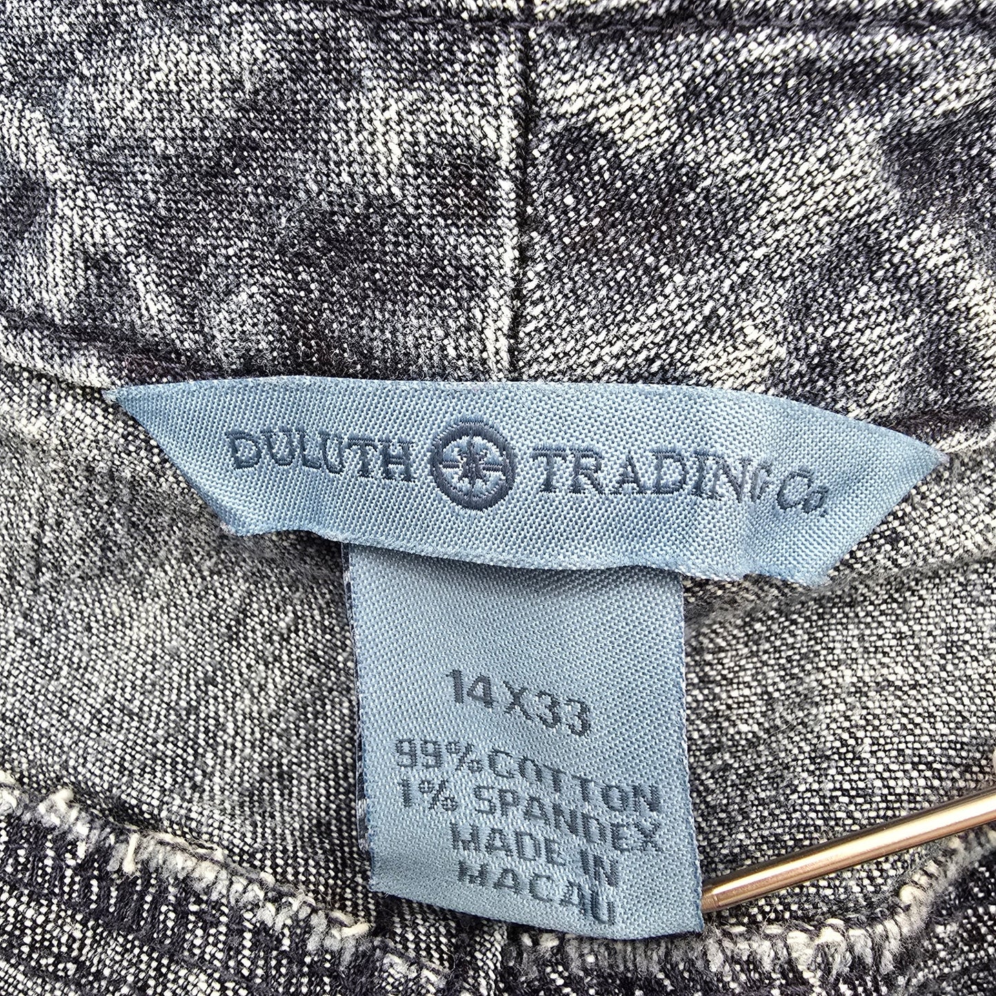 Duluth Trading Company Blue Denim Jeans Straight Pants 14x33