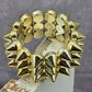 Zara Gold Triple Spike Elastic Stretch Y2K Bracelet Fashion Jewelry NWOT JB4-15