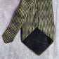 DKNY Black Gold Stripe Geometric 100% Silk Men's Neck Tie NWOT