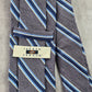 Joseph Abboud Gray Blue Striped Repp Geometric Silk Neck Tie Men's