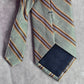 Club Room Gray Brown Blue Stripe 100% Silk Long Men's Neck Tie NWOT