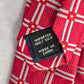 Jos. A. Bank Red White Stripe Geometric 100% Silk Men's Neck Tie NWOT