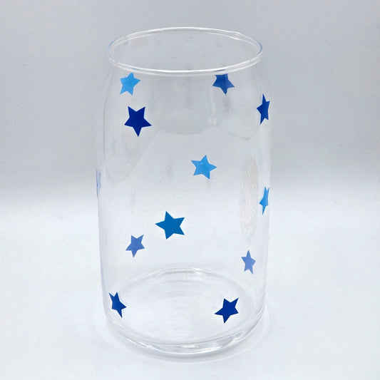 Star Blue 16oz Beer Can Glass Cup NWT