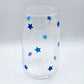 Star Blue 16oz Beer Can Glass Cup NWT