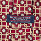 Roundtree & Yorke Red Gold Geometric Link 100% Silk Men's Neck Tie NWOT