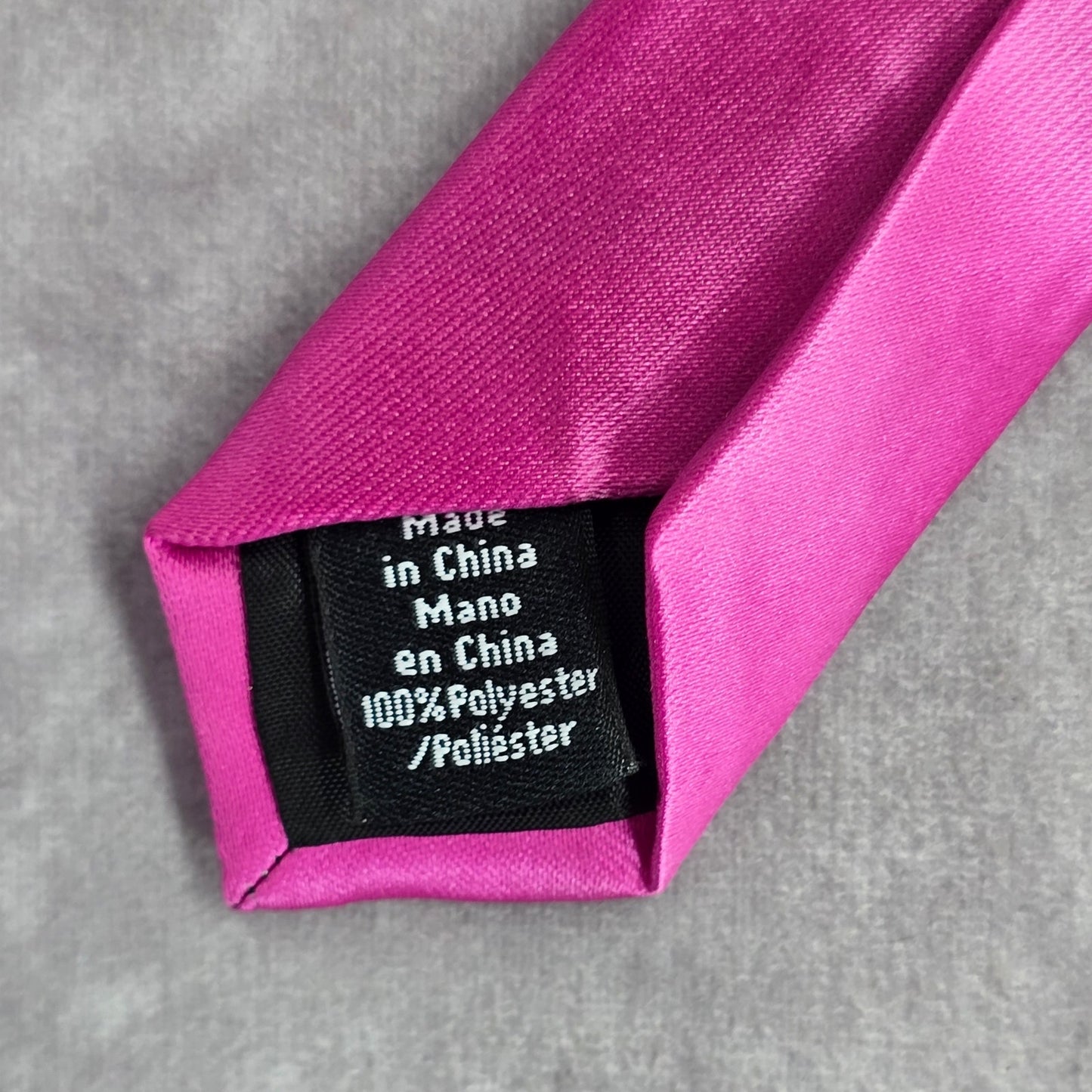 Apt. 9 Pink Solid 100% Polyester Narrow Men's Neck Tie NWT