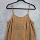 Wild Fable Orange Brown Plaid Tartan Short Sleeveless Strap Dress Plus XXL 1XL