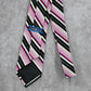 Croft & Barrow Purple Black Silver Stripe 99% Silk Men's Neck Tie NWOT