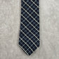 Tommy Hilfiger USA Blue Red Striped Silk Executive Plaid Geometric Neck Tie Men