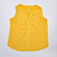 New York and Company Yellow Sleeveless L Blouse Top Shirt Large