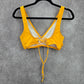 Shein Yellow Wrap Crisscross String Tie Padded Bikini Top Swimwear Medium