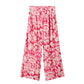 Mango Pink Floral Print Culotte Pants NWT XXL