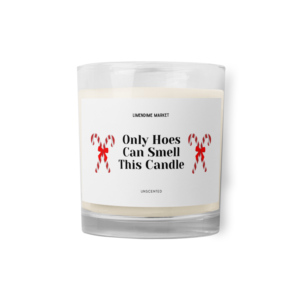 Only Hoes Can Smell This Candle Soy Wax Cotton Wick Unscented Glass Jar Candle Birthday Anniversary Christmas New Years Funny Gift for Her Him